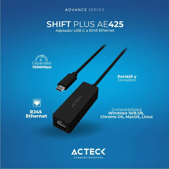 Adaptador USB-C ACTECK AE425 — vista 2