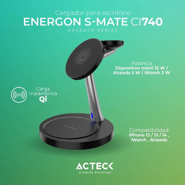 Cargador ACTECK CI7407 — vista 2