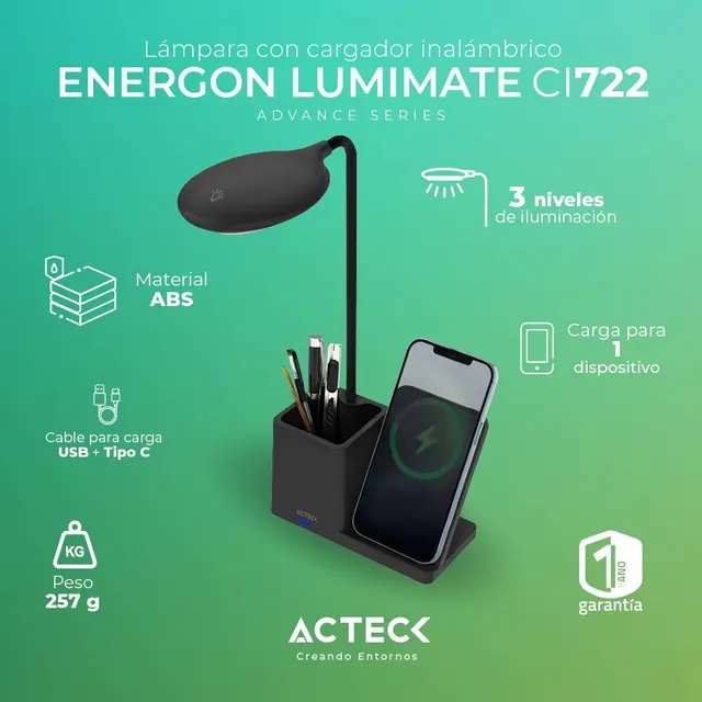 Cargador  ACTECK CI722 — vista 3