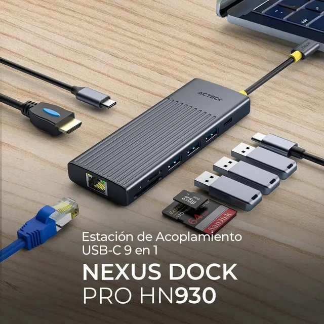 Concentradores Hub ACTECK NEXUS DOCK PRO HN930 — vista 3