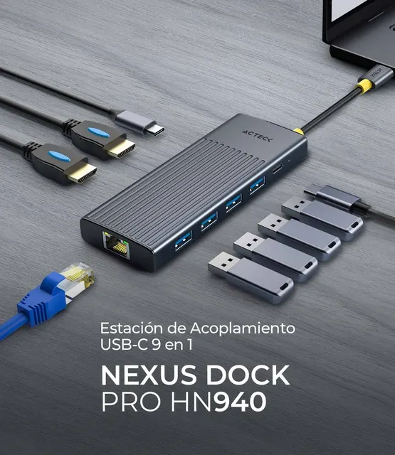 Concentradores Hub ACTECK NEXUS DOCK PRO HN940 — vista 3