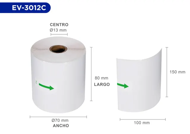 Etiquetas EVOTEC EV-3012C — vista 2