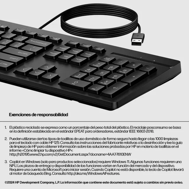 Teclado HP AY2Y7AA#ABM — vista 4