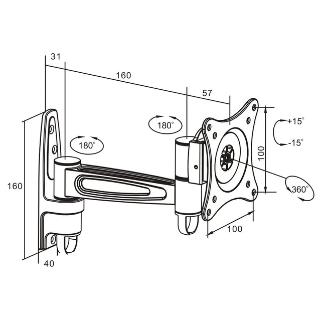 Soporte para Monitor MANHATTAN 423670 — vista 3
