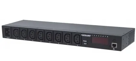 Barra Multicontactos INTELLINET 8 salidas para montaje en rack de 19" — vista 4