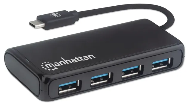 Conector Múltiple de 4 Puertos para USB MANHATTAN 164924 — vista 2