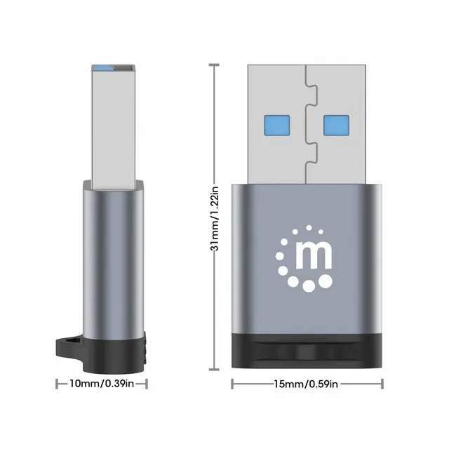 Adaptador USB-A a USB-C MANHATTAN 356305 — vista 5