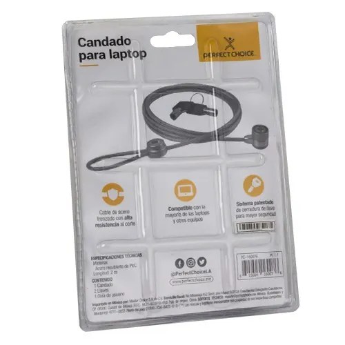 Candado para laptop (PC-160076) Acero recubie PERFECT CHOICE PC-160076 — vista 4