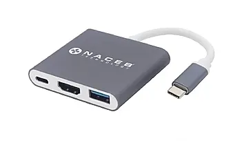 Adaptador Tipo C a HDMI + USB 3.0 + PD Naceb Technology NA-0111 — vista 5