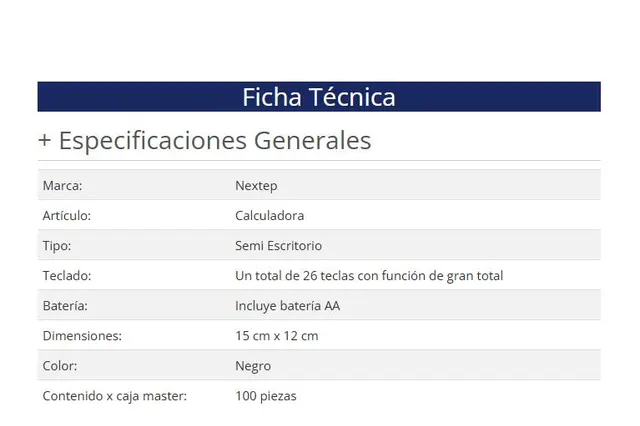 Calculadora Nextep NE-183 — vista 2