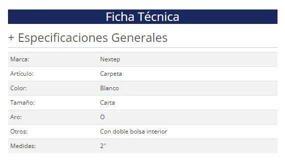 Carpeta Nextep NE-013D — vista 2