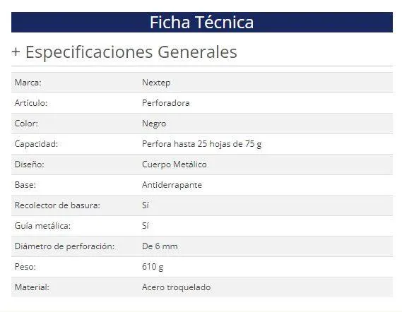 Perforadora Nextep NE-120 — vista 2