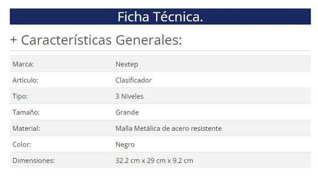 Clasificador Nextep ne-176 — vista 2
