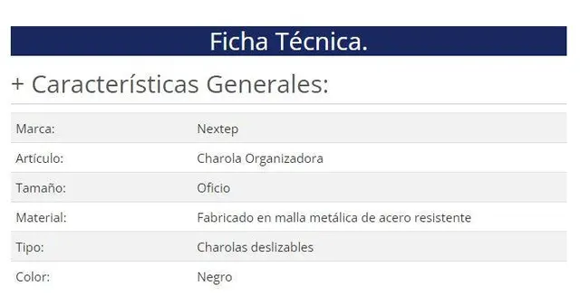 Charola Nextep NE-162 — vista 2