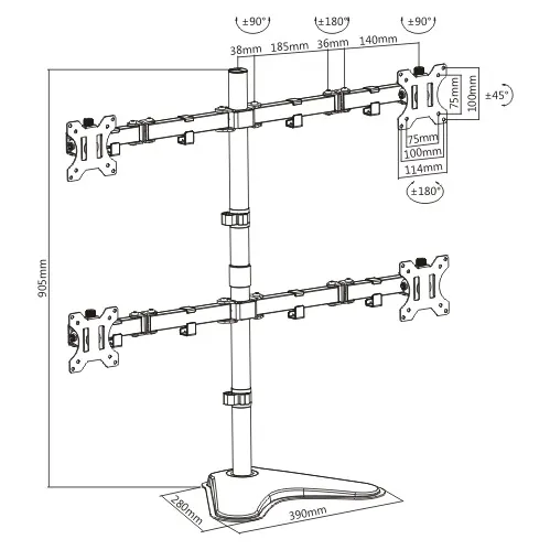 Soporte OVALTECH OVME-Q1332 — vista 5