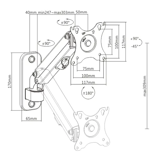 Soporte OVALTECH OVMP-S1727 — vista 5