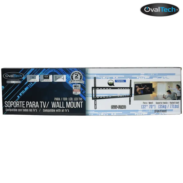 Soporte de Pared FIJO para TV  OVALTECH OVTV-F3270 — vista 3