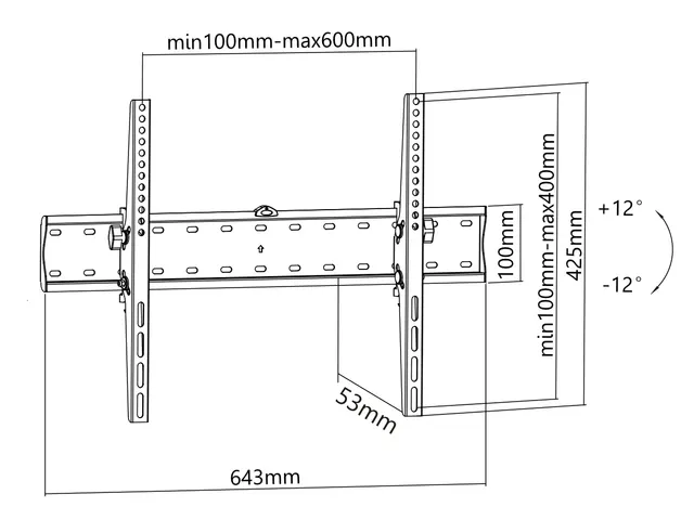 Soporte de Pared FIJO para TV OVALTECH OVTV-F3270P — vista 4
