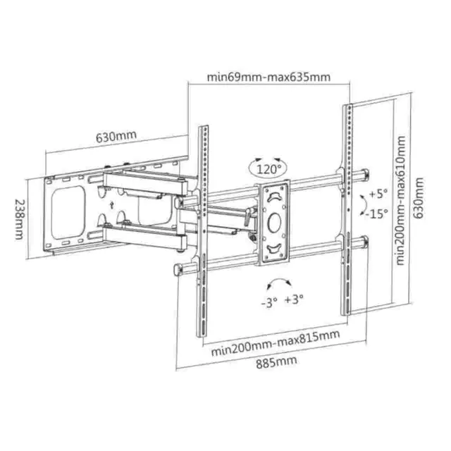 Soporte de Pared Móvil para TV OVALTECH OVTV-M5090 — vista 5