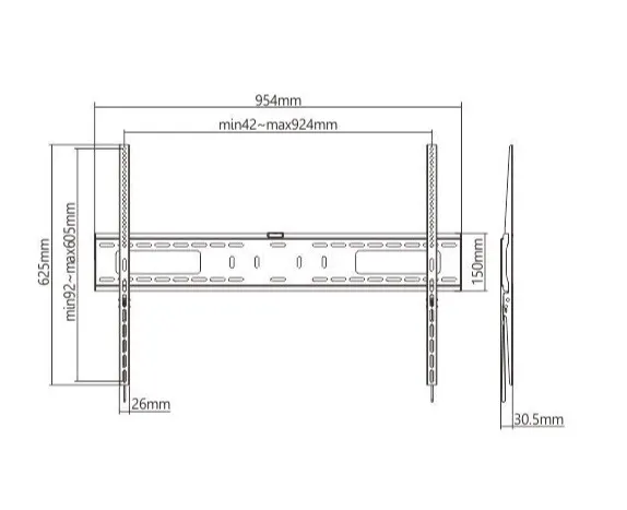 Soporte de Pared FIJO para TV OVALTECH OVTV-F60100 — vista 5