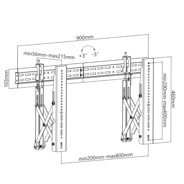 Soporte para Videowall OVALTECH OVW-3770 — vista 3