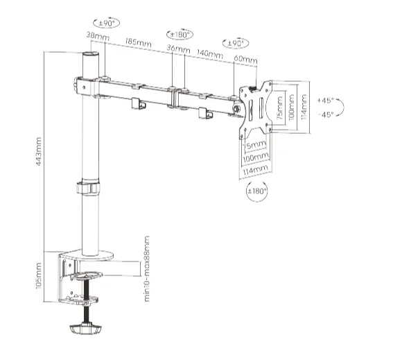 Soporte para Monitor OVM-S1332 OVALTECH OVM-S1332 — vista 5