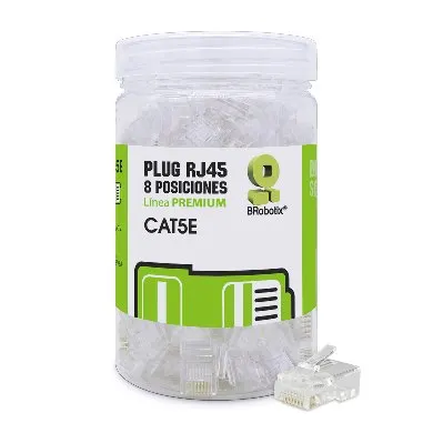 Plugs de Red RJ45, CAT5E, Bote 100 Pzs  BROBOTIX 263786 — vista 3