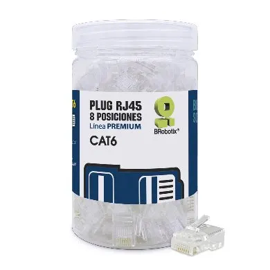 Plugs de Red RJ45, CAT6 Bote 100 Pzs BROBOTIX 263861 — vista 3