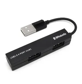 Hub USB V2.0, Compacto, 4 Puertos, Negro  BROBOTIX 497677 — vista 6