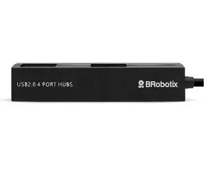 Hub USB V2.0, Compacto, 4 Puertos, Negro  BROBOTIX 497677 — vista 7