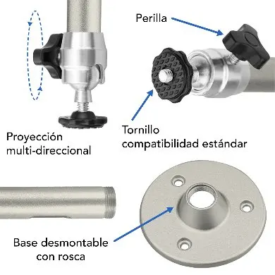 Soporte Universal para Proyector  BROBOTIX 963838 — vista 5
