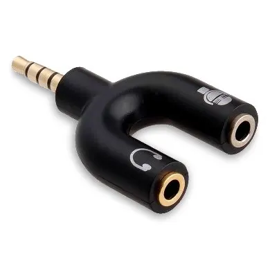 Adaptador Stereo 3.5 mm Macho a Dual 3.5 mm H BROBOTIX 181802-2 — vista 2