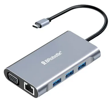 Docking 7 EN 1: USB V3.0 tipo C a USB V3.0 BROBOTIX 6001202 — vista 2