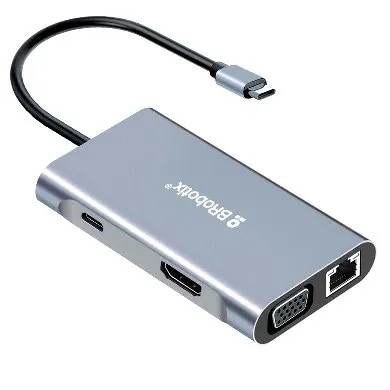 Docking 7 EN 1: USB V3.0 tipo C a USB V3.0 BROBOTIX 6001202 — vista 3