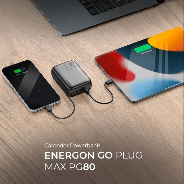 Power banks ACTECK ENERGON GO PLUG MAX PG80 — vista 3