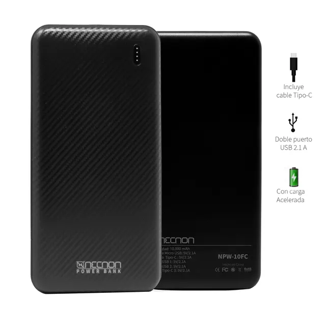 Power bank NECNON NPW-10FC — vista 3