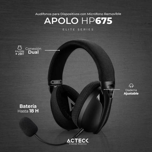 Auriculares ACTECK HP675 — vista 3