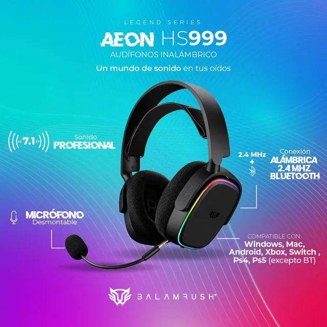 Auriculares Balam Rush HS999 — vista 2