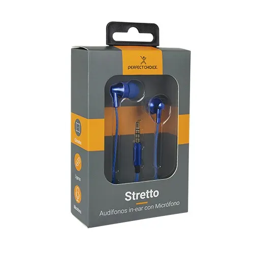 AUDIFONOS IN EAR CON MICROFONO PERFECT CHOICE STRETTO — vista 4