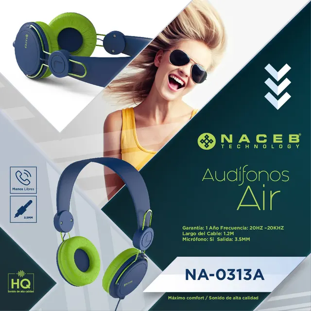 Diadema Naceb Technology NA-0313A — vista 5