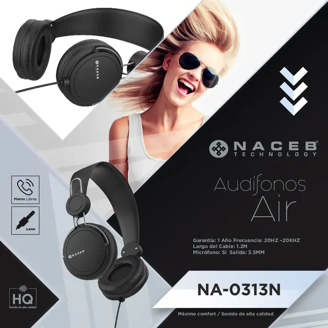 Diadema Naceb Technology NA-0313N — vista 5
