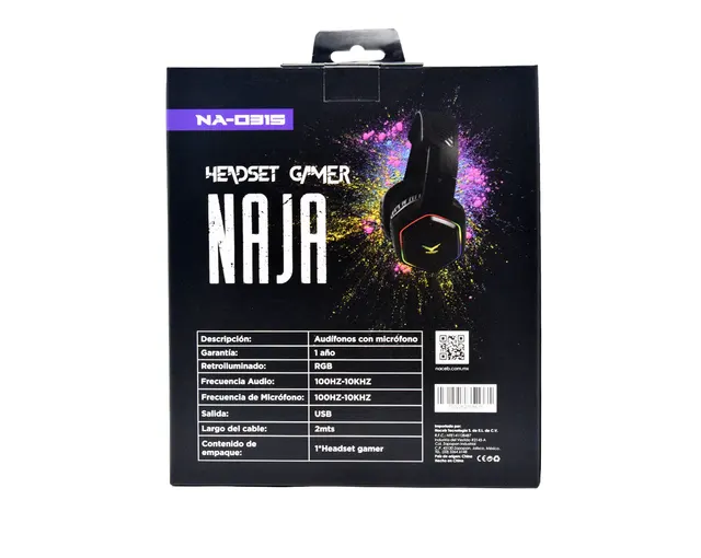 Audífonos Gamer 7.1 RGB NAJA Naceb Gaming NA-0315 — vista 4