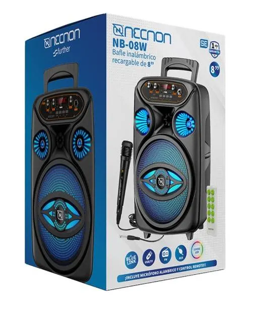 Bocina NECNON NB-08Y — vista 3