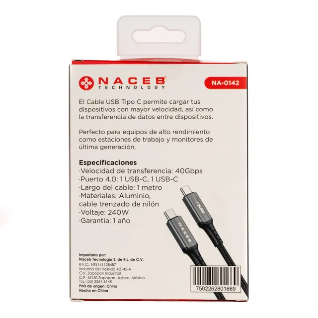 Cables USB Naceb Technology NA-0142 — vista 3