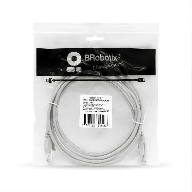 CABLE DE PATCH RED, CAT6 UTP, GRIS, 0.5 M BROBOTIX 308187 — vista 4