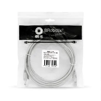 CABLE DE PATCH RED, CAT6 UTP, GRIS, 1.0 M BROBOTIX 308194 — vista 2