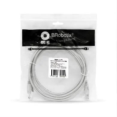 CABLE DE PATCH RED, CAT6 UTP, GRIS, 2.0 M BROBOTIX 308200