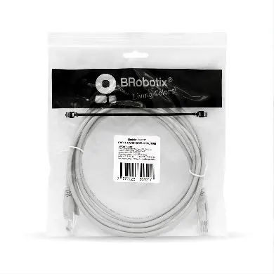 CABLE DE PATCH RED, CAT6 UTP, GRIS, 3.0 M BROBOTIX 308217 — vista 2