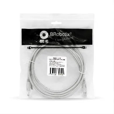 CABLE DE PATCH RED, CAT6 UTP, GRIS, 3.0 M BROBOTIX 308217 — vista 4