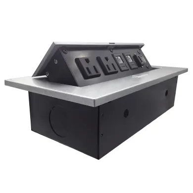 CAJA PARA MESA: HDMI, USB, RJ45 CAT6 BROBOTIX 171224 — vista 3